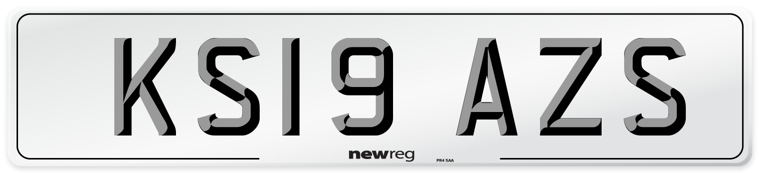 KS19 AZS Number Plate from New Reg